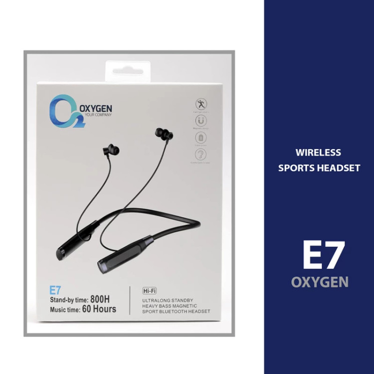 قیمت و خرید هندزفری بلوتوثی گردنی مدل اکسیژن OXYGEN E7