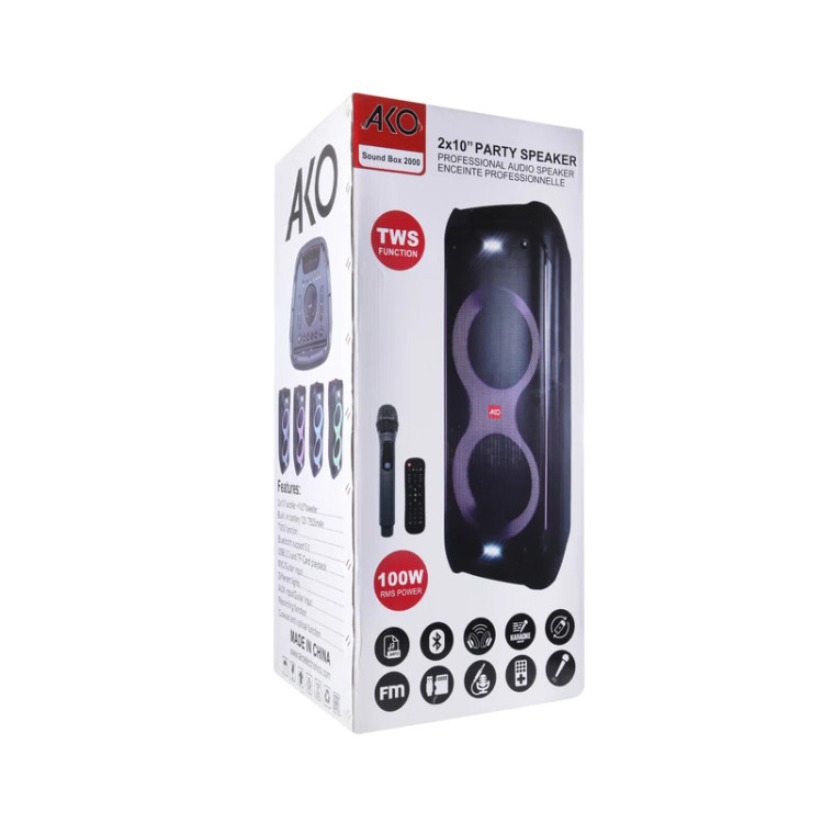 قیمت و خرید اسپیکر بلوتوثی قابل حمل اکو مدل AKO SOUND BOX 2000