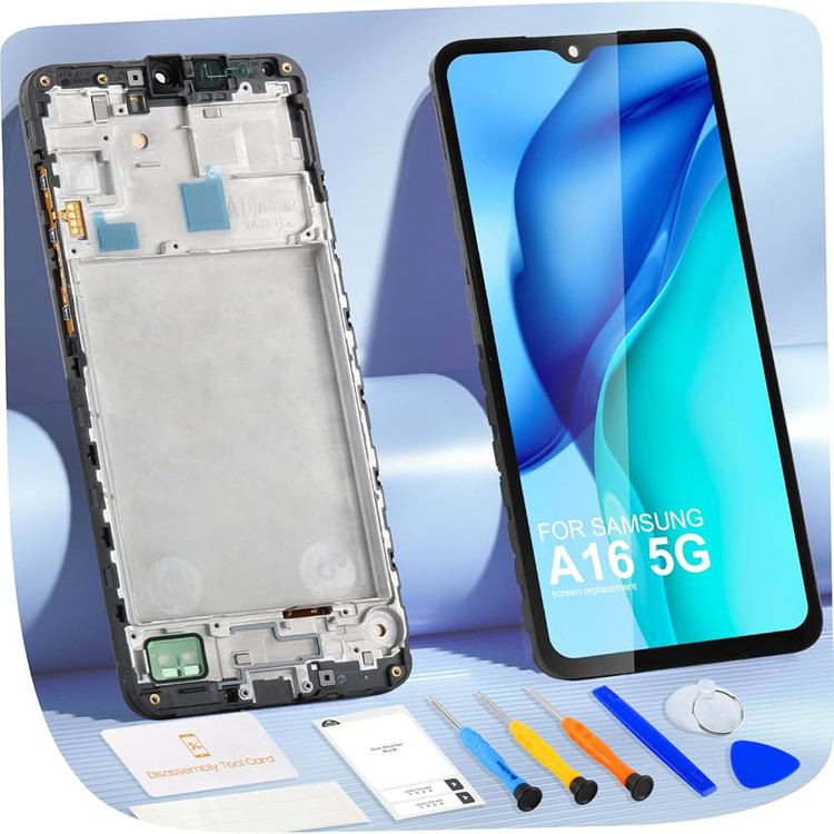 قیمت و خرید تاچ ال سی دی اصلی سامسونگ LCD SAMSUNG A16 5G (A166) WITH FRAME
