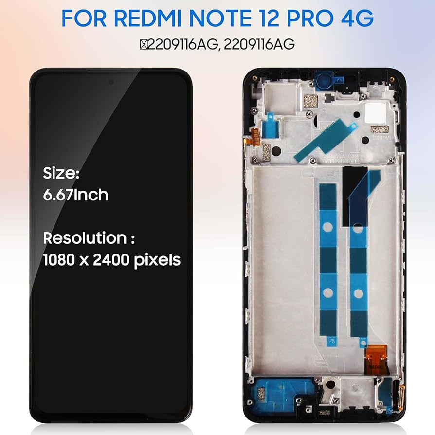 قیمت و‌خرید تاچ ال سی دی اصلی شیائومی Lcd note 12 pro 4g original xiaomi