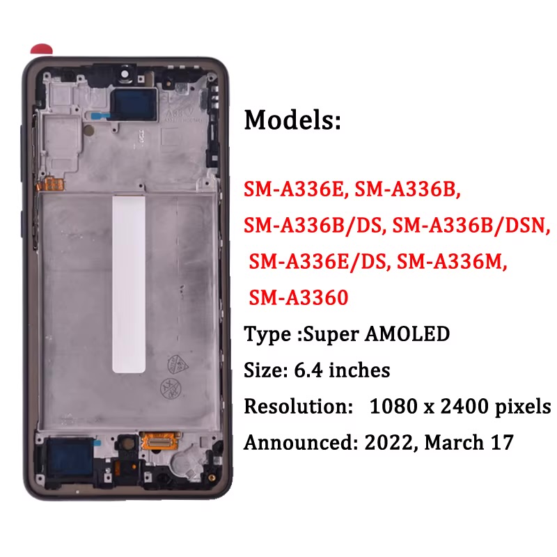 قیمت و خرید تاچ ال سی دی اصلی سامسونگ Lcd A33 5g samsung servicepack